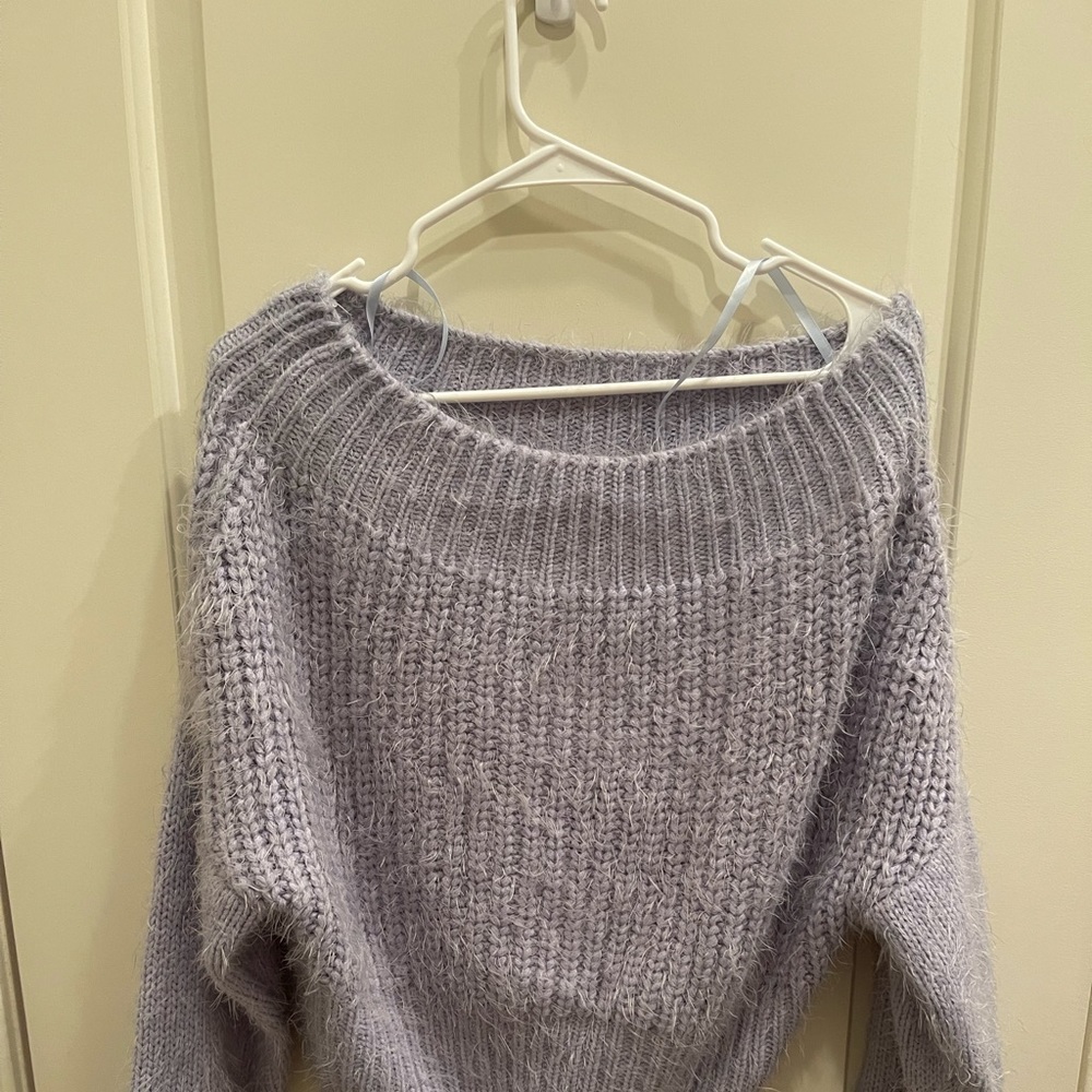 Off the shoulder baby blue top! Size S/M! Worn once